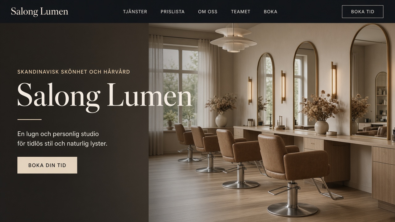Mall för Salong Lumen